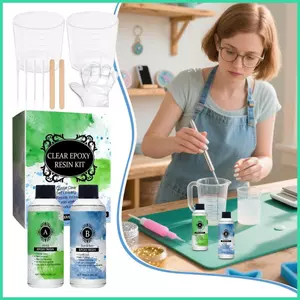 Nhựa Epoxy 2X3oz Bộ Epoxy Trong Suốt Chống Mài Mòn Tự San Bằng Chất Làm Cứng Độ Bóng Cao Để Sửa Chữa Trang Sức Thủ Công Nghệ Thuật sonlekvn
