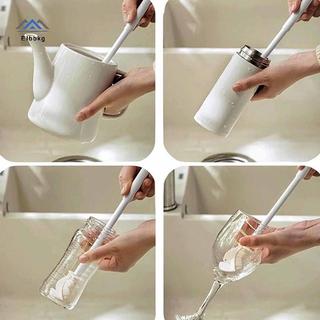 ELBBKG Bàn chải uốn cong chà cốc, tay cầm dài, làm sạch kính, chai nước, cốc thủy tinh