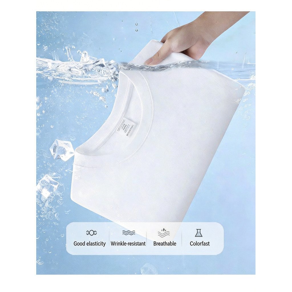 Áo thun nam cotton phong cách Hồng Kông, dáng rộng 40-150kg
