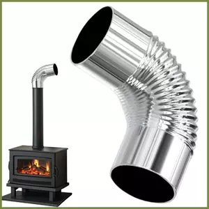Ống khuỷu tay 90 độ thép không gỉ dành cho lò sưởi và cắm trại