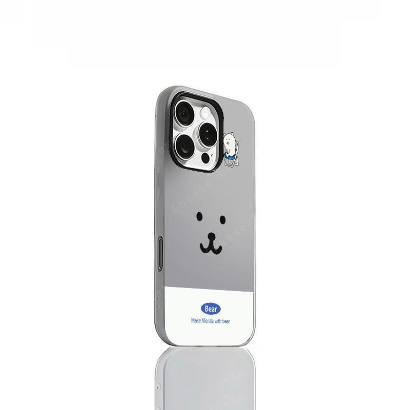 Gấu trắng Nagano Vỏ điện thoại dành cho iPhone 13 14 15 11 12 16 17 Pro Max Xs Max XR Vỏ điện thoại màu xanh da trời