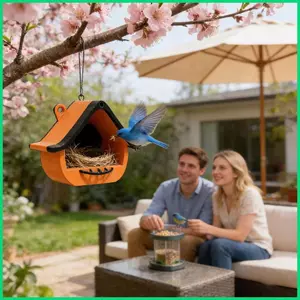 Ngoài Trời Cho Chim Ăn Thời Tiết Cabin Hình Trang Trí Sân Vườn Dễ Thương Hoang Dã Chim Ăn Nhà Cho Cửa Sổ Ban Công jiwvn