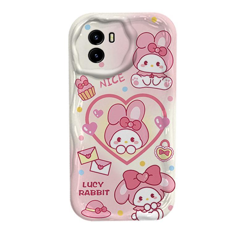 Vỏ Silicon Hoạt Hình Cho VIVO Y15S Y15A Y01 3D Bé Gái TPU Mềm Sanrio Kuromi Cặp Đôi My Melody Vỏ Điện Thoại Chống Sốc