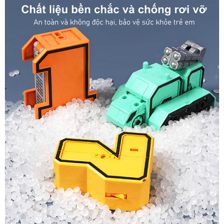 【BabyJoy】Đồ chơi lắp ráp robot biến hình ô tô,ba kiểu hợp thể sáng tạo,quà sinh nhật cho bé,Đồ chơi lắp ráp giáo dục