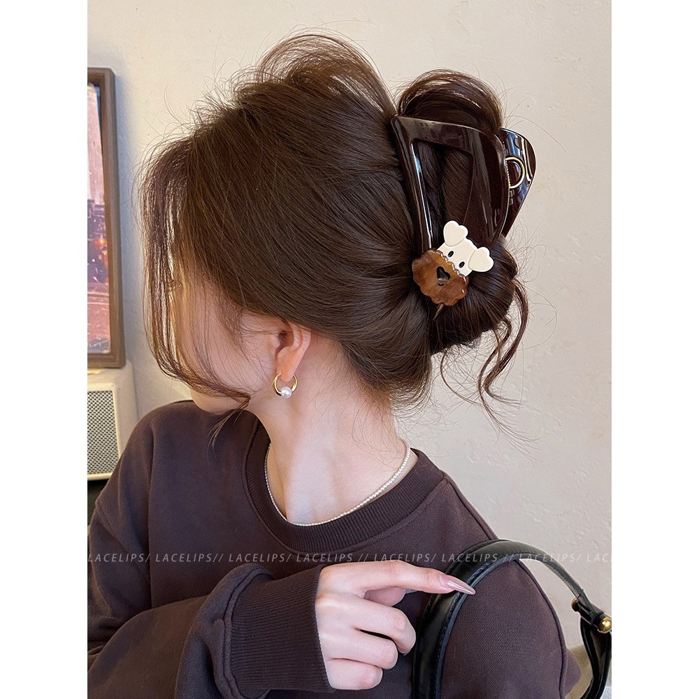 Kẹp tóc hình chó con tam giác - Phong cách mới, đáng yêu cho nữ