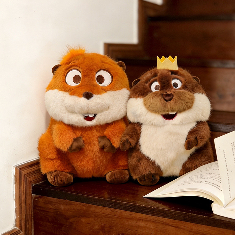 PF Hoppers Mabel King George Plushie Dễ Thương Beaver Cotton Sang Trọng Đồng Hành Búp Bê Gối Mềm