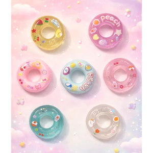 Set Charm Phao Bơi bằng nhựa Mini Kawaii Pastel Nhiều Màu Trong Suốt Dễ Thương Trang Trí Dép Phụ Kiện Xinh Xắn Hot Trend