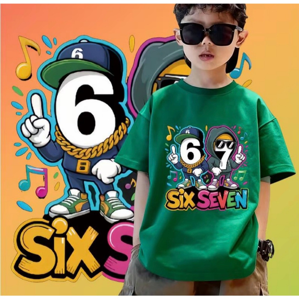 Mới NELLY Boys Kích Thước Mùa Hè Xu Hướng Thời Trang Số Sáu Bảy 67 Họa Tiết
