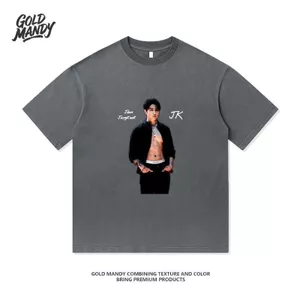 Áo thun cotton nửa tay dành cho người hâm mộ Jungkook, thiết kế nam nữ