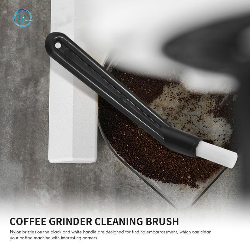 Bàn chải làm sạch máy pha cà phê Tay cầm bằng nhựa với bàn chải lông Nylon Bàn chải Espresso Dụng cụ làm sạch cà phê - Bộ 5