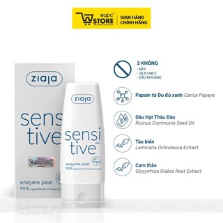 Combo Enzyme Dịu Nhẹ Tẩy Tế Bào Chết Ziaja Sensitive 60ml & Tẩy Tế Bào Chết Hạt Siêu Nhỏ Ziaja Natural Care 70ml