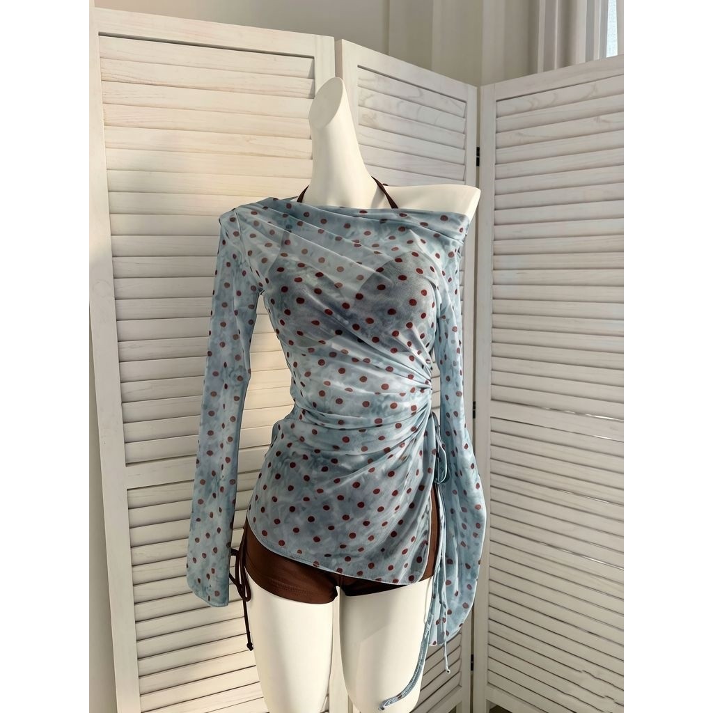 Bikini Ba Mảnh Polka Dot, Phù Hợp Cho Kỳ Nghỉ Suối Nước Nóng