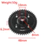 Thép Kim Loại 46T 52T M1 Spur Gear Chính Gear Cho Traxxas Sledge 1 / 8 RC Xe Nâng Cấp Phần Phụ Kiện