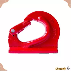 Móc neo hàn CHEESELY G80, Móc nâng hạng nặng bằng thép hợp kim công suất 4400lbs, phổ biến với chốt rèn Móc hàn màu đỏ 2T có lớp phủ Máy kéo cần cẩu