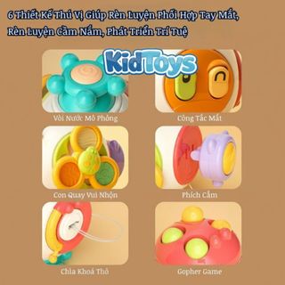 Khối bận rộn Montessori 6 mặt KidToys – đồ chơi cầm tay phát triển kỹ năng cho bé