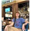 Áo thun ngắn tay in hình chim cánh cụt màu xanh mùa hè Slim-Fit Slimer Look Top Hợp thời trang