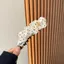 Kẹp Tóc BORAGETE, Kẹp Chuối Satin Xếp Ly Chấm, Kẹp Đuôi Ngựa Phong Cách Hàn Quốc Thêm Khối Lượng Cho Tóc