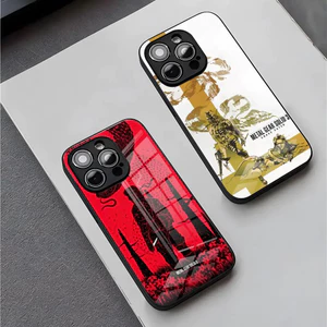 BK-1 Metal Gear Solid Phone Case Cho IPhone 16 Pro Max 15 Plus 14 Pro 12 11 13 Mini X XR 6 8 7 Plus SE Glass Cover