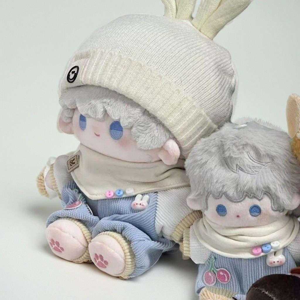 Quần áo búp bê Cotton 10-20cm Quần áo trẻ em Không thuộc tính dáng rộng thoải mái Bộ áo liền quần ngồi Bộ đồ ngủ