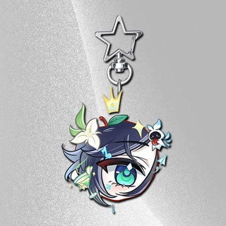 Game Genshin Impact Venti Neuvillette Flins Cosplay Keychain Kawaii Acrylic Keyring Key Chain Bag Charm Decoration
