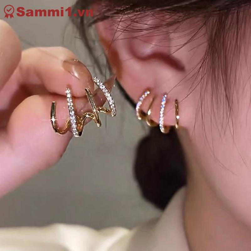 ZK Hàn Quốc - Móng vuốt kẹp tai màu vàng, trang sức thời trang, quà tặng