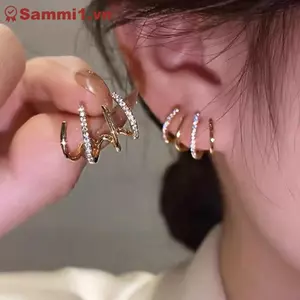 ZK Hàn Quốc - Móng vuốt kẹp tai màu vàng, trang sức thời trang, quà tặng