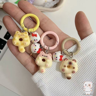 【Chamvn】Móc khóa hình mèo bánh rán chuyền ngọt ngào hoạt hình