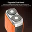 Máy cạo râu điện Mini AFTEROF, Máy cắt râu có thể sạc lại USB, Máy sấy khô và ướt cầm tay Sử dụng tiếng ồn thấp Điều khiển kép thông minh Bảo trì râu bằng điện