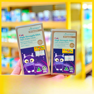 DHA Tảo Biển Cho Bé Vitatree Kids High Strength DHA Algae Oil + Lutein – Hỗ Trợ Phát Triển Não Bộ & Thị Giác