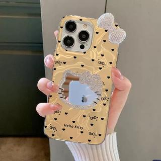 Ốp Gương Hello Kitty Cho Samsung Galaxy A17 A07 A32 A52 A52S A05 A05S A23 M14 A51 A12 A50 A30S A50S A31 A04S A02S A03S Cô Gái Vỏ Điện Thoại