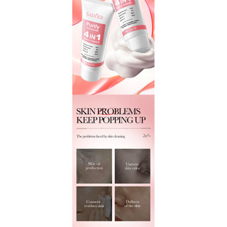 Sữa rửa mặt đa năng bốn trong một SADOER Pore Purifying Cleanser Facial Cleanser