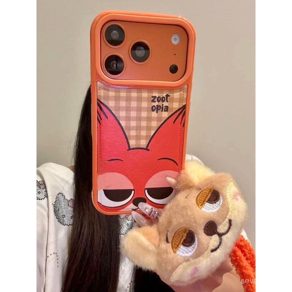 Ốp Điện Thoại Thích Hợp Cho iPhone X XS XR XSMAX 11 12 13 14 15 16 17 Pro max Plus Air Phiên Bản Q Dễ Thương Kẻ Sọc Mặt Lớn Judy Nick Chain Vỏ Bảo Vệ Chống Sốc Chống Sốc Bao Gồm Tất Cả ZNAK