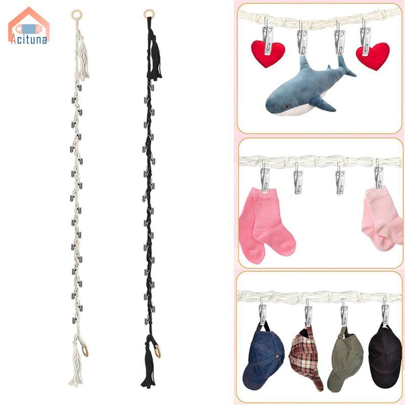 Dây chuyền đồ chơi nhồi bông Động vật nhồi bông Dây chuyền trưng bày treo tường Giá đỡ lưu trữ có kẹp Giá đỡ đồ chơi cho trang trí cửa mẫu giáo Thủ công từ