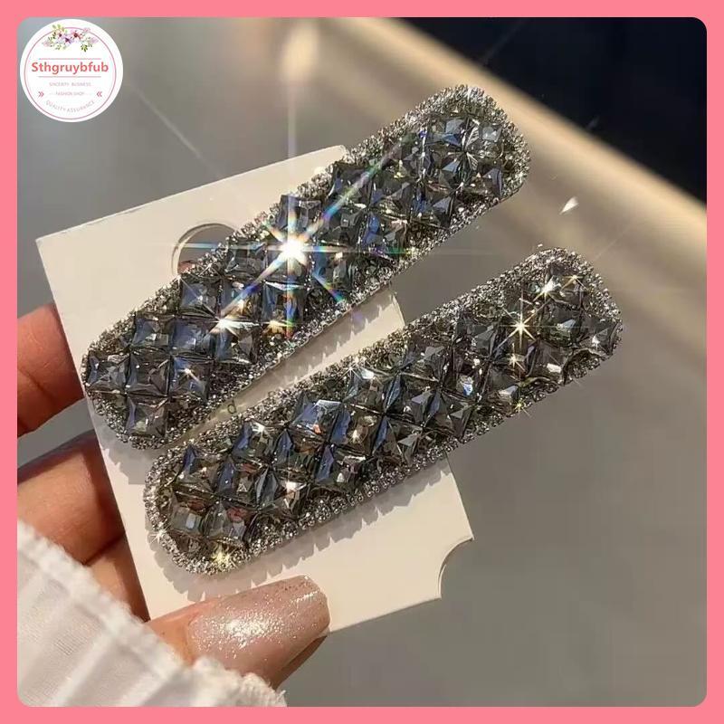 STHB 1 / 2 Chiếc Kẹp Tóc Pha Lê Sang Trọng Ánh Sáng Tính Khí Đa Năng Sáng Zircon Bên Kẹp Nổ Kẹp Phụ Kiện Tóc Thời Trang Quà Tặng VN