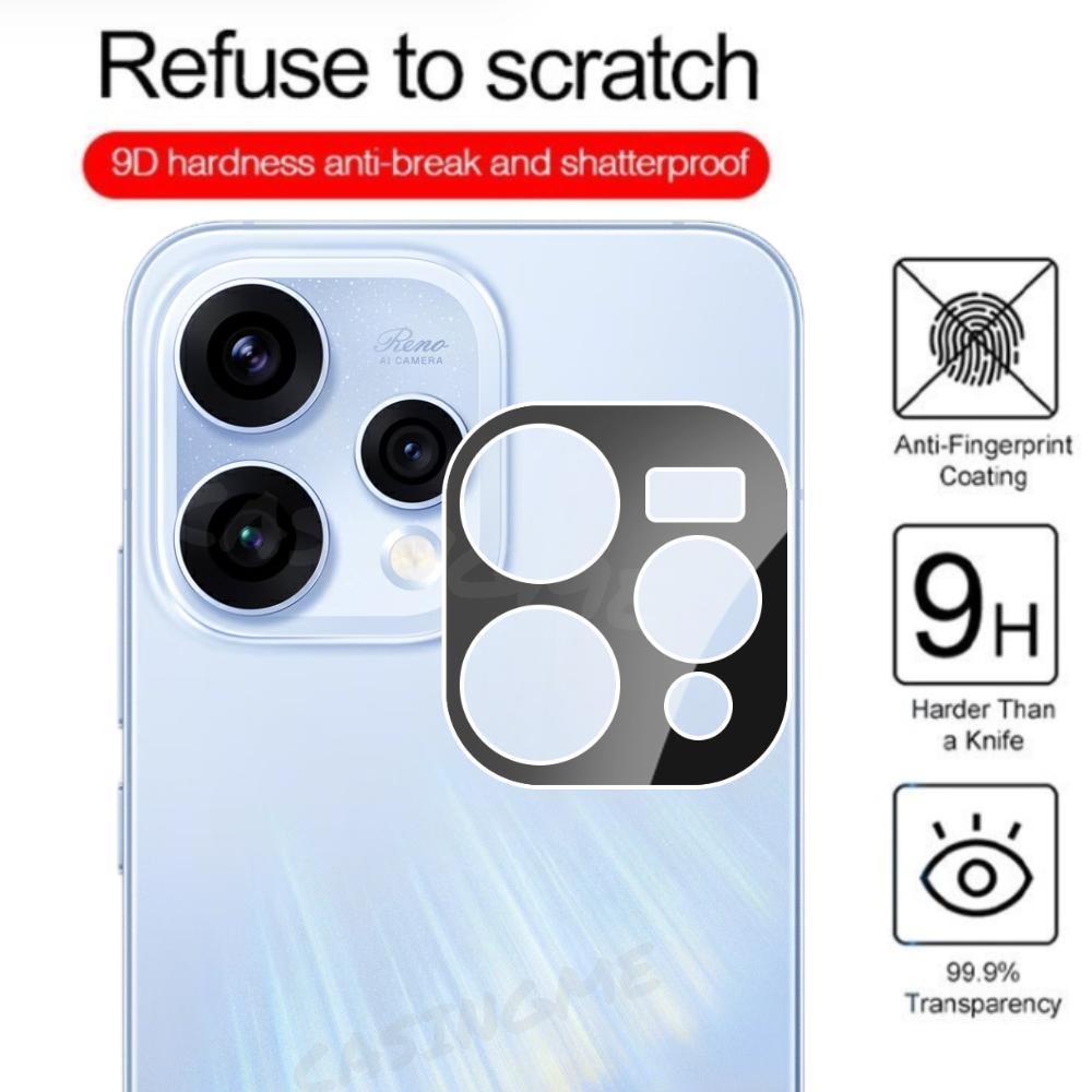 Ốp bảo hiểm toàn diện cho Oppo Reno 15 5G 2025, kính bảo vệ ống kính máy ảnh 3D, kính cường lực Full Cover