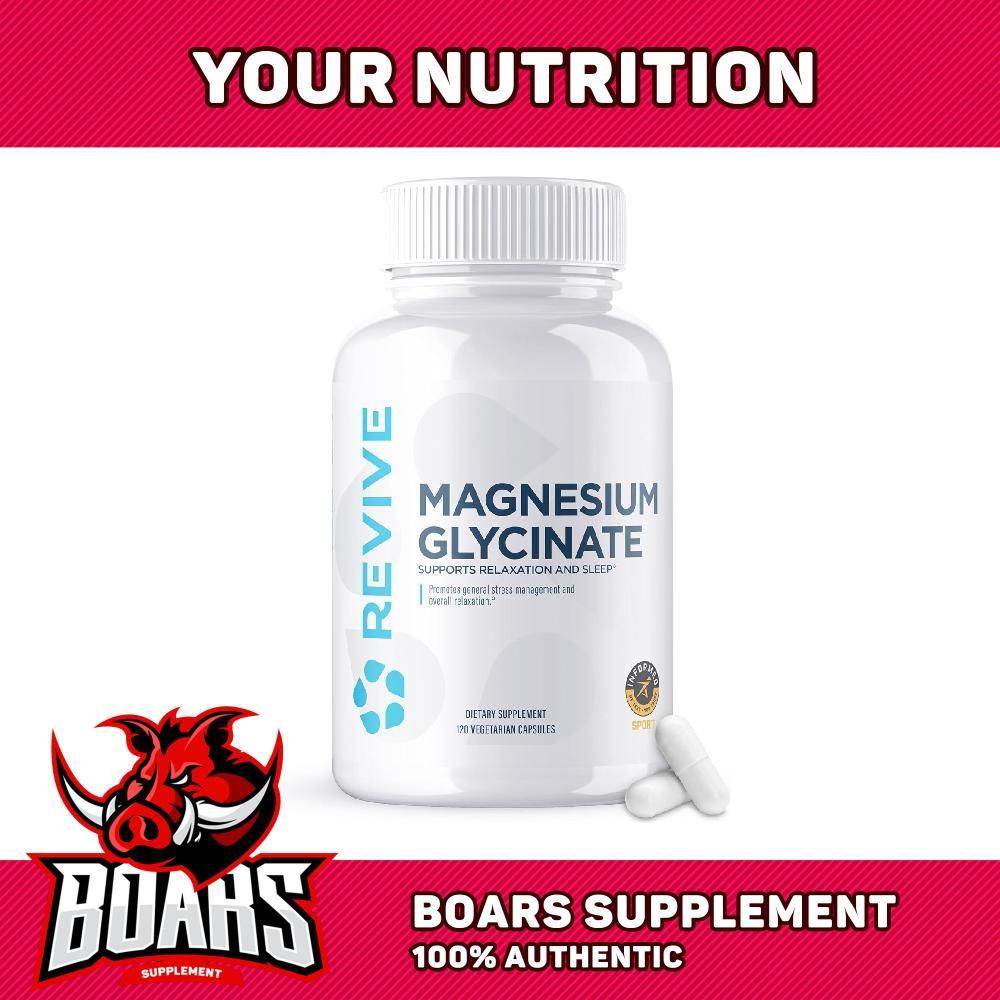Revive Magnesium Glycinate 200mg – Hỗ trợ làm dịu hệ thần kinh, giảm lo âu (120 viên)