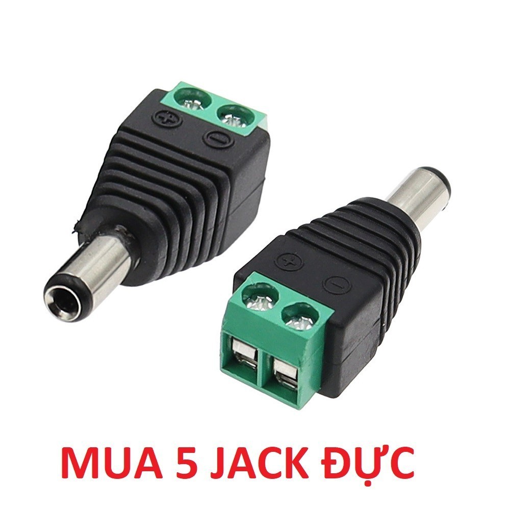 Bộ kết nối nguồn 12V 5A, thiết kế jack đực cái cắm đối，Jack đực cái，Phích cắm DC，Loại Vặn Vít，Lõi Đồng loại tốt