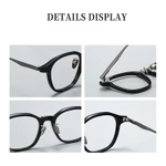 FIRADA Thời Trang Sang Trọng Kính Mắt Retro Acetate Sợi Nguyên Chất Titan Kính Mắt Quang Học Theo toa Kính Khung Nam Nữ GG576F — ảnh 7