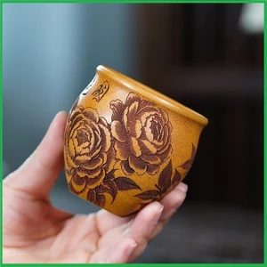 Chén Tử Sa Nghi Hưng Quốc Sắc Thiên Hương Dùng Thưởng Trà Dung Tích 210 ml (Chén Chủ Nhân, Nguyên Khoáng Long Cô Kim Sa)