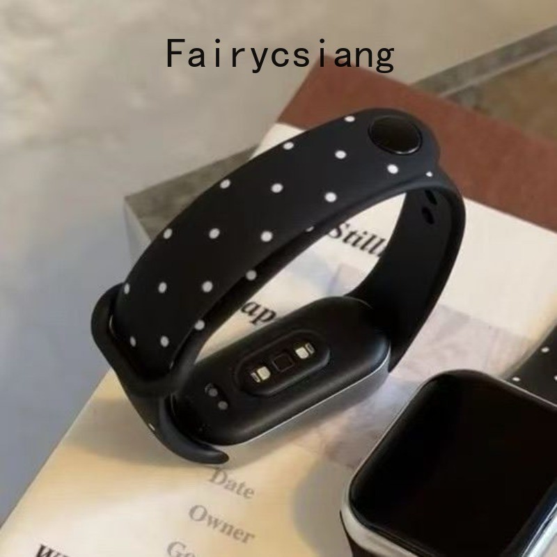 Wave Point In Dây Đeo Cho Xiaomi Mi Band 10 9 8 NFC Vòng Tay Có Thể Thay Thế Cho Mi Band 10 9 Phiên Bản Gốm Đồng Hồ