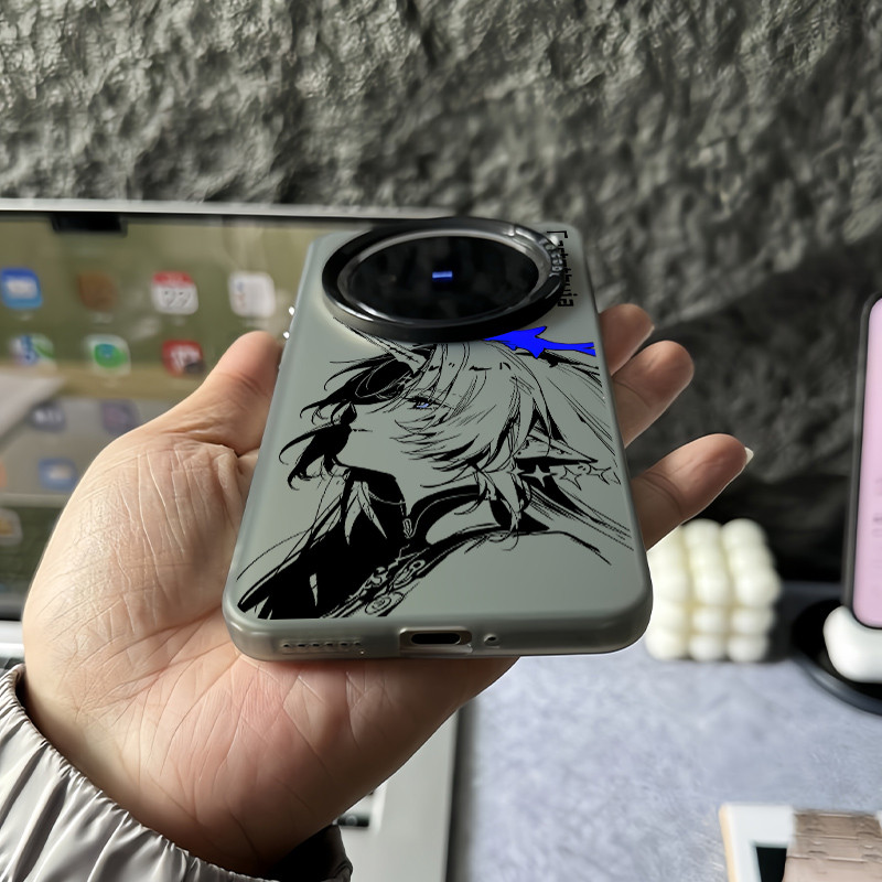 Ốp Điện Thoại Micro Matte Hard Wuthering Waves Cartethyia Cho Vivo X300 Pro X200 Ultra X200 Pro X100S Pro V60 V50 V40 Cho Vivo X200S X100s X100 Pro X90 X80 X70 Vỏ Vivo Chống Sốc