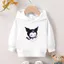 Áo Hoodie có mũ trùm đầu hoạt hình Kuromi Kids Áo Hoodie dài tay nhẹ dành cho trường học và mặc hàng ngày