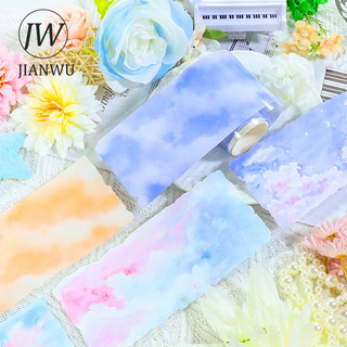 JIANWU 70mm * 200cm Vintage Màu Nước Bầu Trời Mây Phong Cảnh Chất Liệu Cắt Kéo Thêu Sò Băng PET Sáng Tạo DIY Tạp Chí Văn Phòng Phẩm