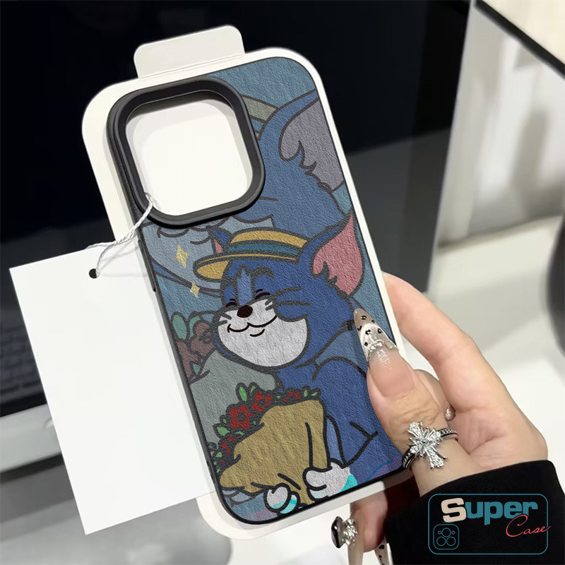 Ốp Lưng Tương Thích Cho IPhone 13 15 16 11 17 14 12 Pro Max XR 15 14 17 16 13 Pro 16 14 15 Plus X XS Max Thời Trang Sáng Tạo Cặp Đôi Mèo Dễ Thương Hoa Marie Họa Tiết Da Da Cảm Giác Bao