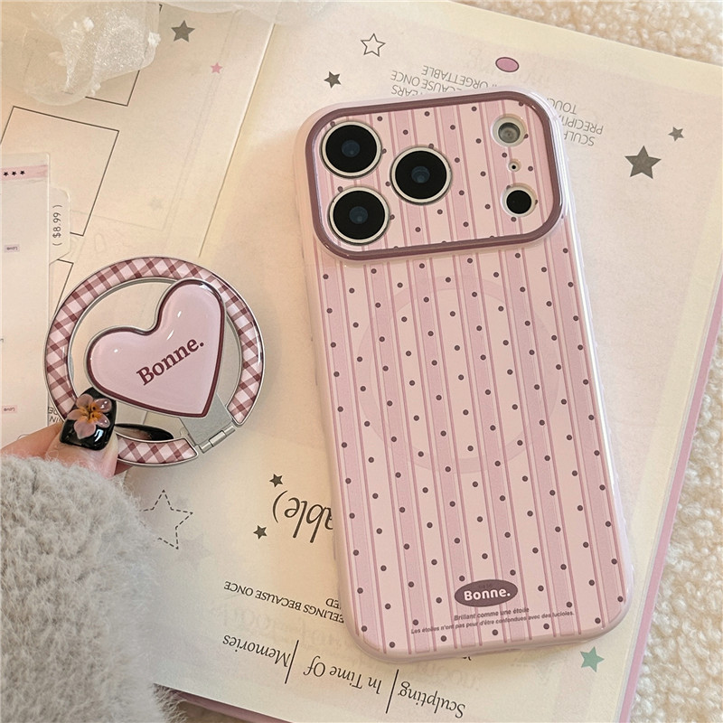 Ốp điện thoại TPU họa tiết chấm và sọc cho iPhone 17 Pro max 16 Pro