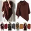 ORDOBOX Dệt Kim Dày Ấm Poncho, Khăn Choàng Pashmina Dày Không Đều, Ấm Áp Thường Ngày Có Nút Áo Len Khăn Choàng Khăn Mùa Thu Đông