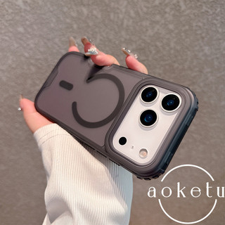 Ốp điện thoại từ tính ba trong một cảm biến da phù hợp cho iPhone 17 pro / 16 ProMax ốp lưng bảo vệ màu đen mờ 15 / 14 / 13 / 12 / 11 ốp lưng chống rơi bán trong suốt