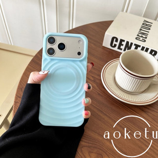 Họa tiết sóng hút từ tính thích hợp cho vỏ điện thoại siêu mỏng Apple 17promax iPhone 16 mới 15pro cao cấp 14 / 3 da cảm giác bao gồm tất cả vỏ mềm chống rơi