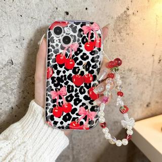 Ốp Xích Nơ Anh Đào Cho Infinix Smart 10 Plus 9 7 Hot 50 50i Tecno Spark 30C 10 20 Pro Spark Go 2025 2023 1 1s Dâu Ngọc Trai May Mắn Trong Suốt Vỏ Điện Thoại