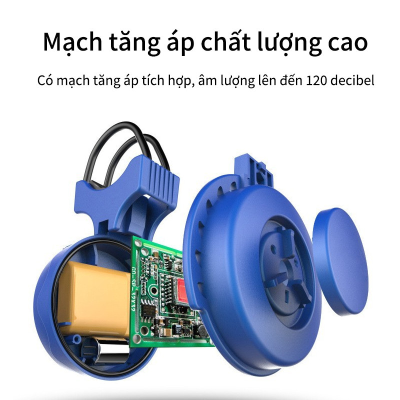 Còi Điện Xe Đạp 4 Chế Độ - Âm Thanh Lớn, Sạc USB, Chống Nước & Dễ Lắp Trên Ghi Đông, Cho mọi chuyến đi